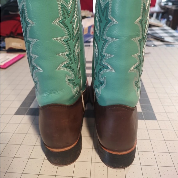 Justin Boots Squared Toe Women's Size 6D | Western Cowgirl Fashion - Picture 5 of 13